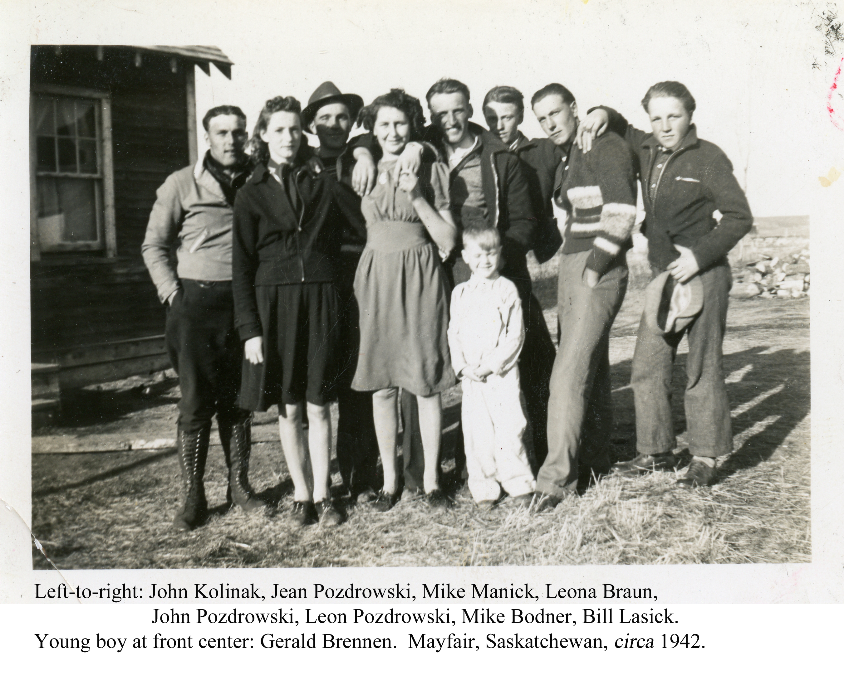 Bluebird School District 3425 circa 1942 near Mayfair, Saskatchewan 